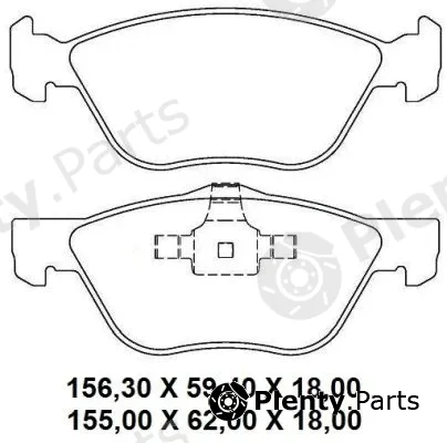 Nakata NKF1342P — Brake Pad Set, disc brake