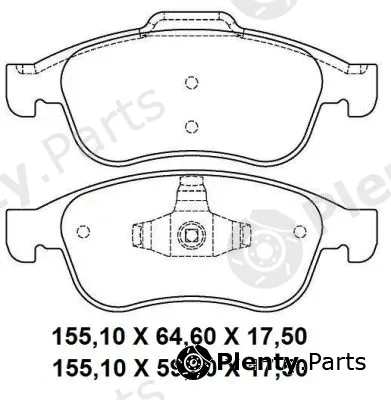 Nakata NKF1347P — Brake Pad Set, disc brake