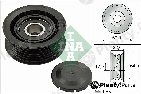 Wilmink Group WG1252776 — Deflection/Guide Pulley, V-ribbed belt