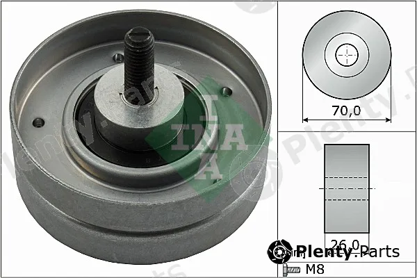 Wilmink Group WG1253040 — Deflection/Guide Pulley, V-ribbed belt