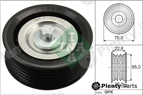 Wilmink Group WG1253046 — Deflection/Guide Pulley, V-ribbed belt