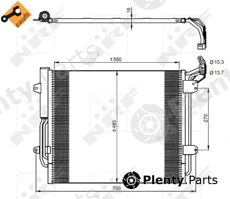 Wilmink Group WG2160510 — Condenser, air conditioning