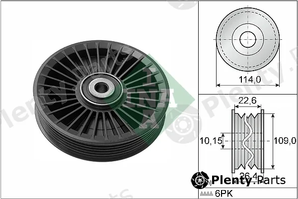 Wilmink Group WG1252734 — Deflection/Guide Pulley, V-ribbed belt