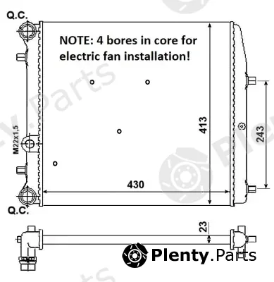Wilmink Group WG1721964 — Radiator, engine cooling
