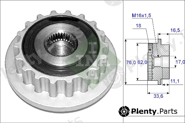 Wilmink Group WG1253694 — Alternator Freewheel Clutch