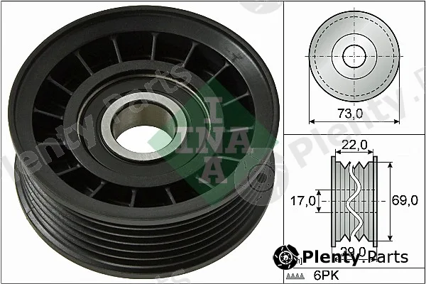Wilmink Group WG1253125 — Deflection/Guide Pulley, V-ribbed belt