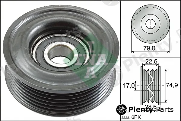 Wilmink Group WG1710124 — Deflection/Guide Pulley, V-ribbed belt