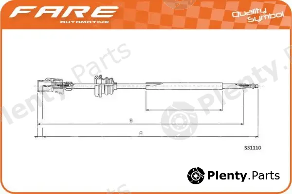Fare SA 27743 — Speedometer Cable