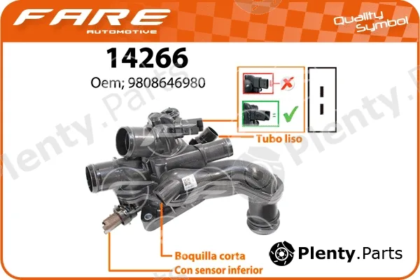 Fare SA 14266 — Thermostat, coolant