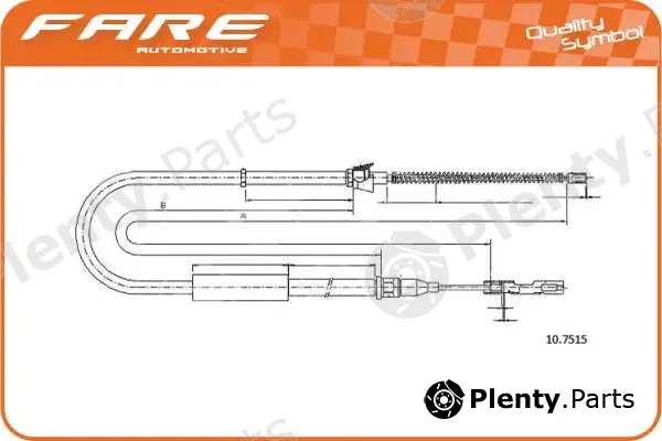 Fare SA 17742 — Cable Pull, parking brake