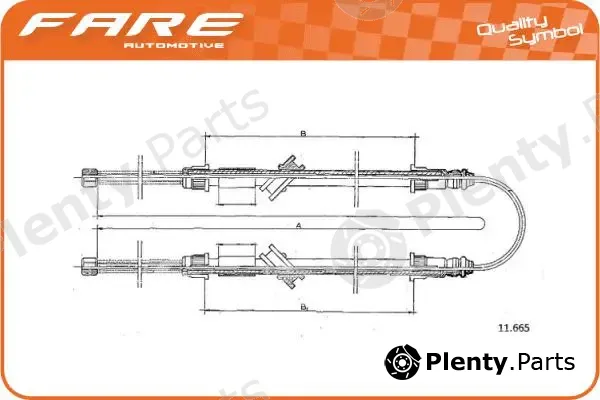 Fare SA 18797 — Cable Pull, parking brake