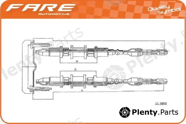 Fare SA 18638 — Cable Pull, parking brake