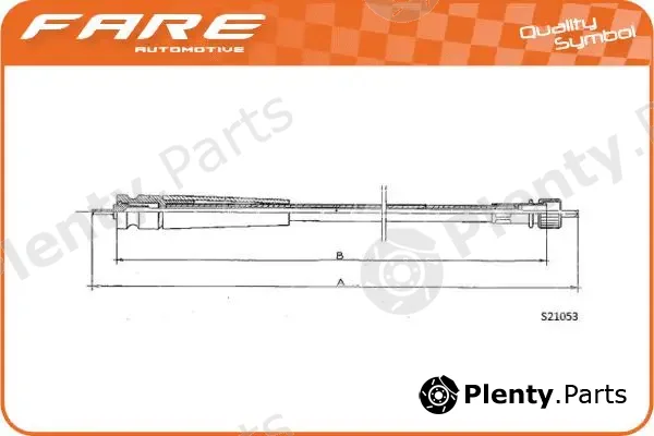 Fare SA 27654 — Speedometer Cable