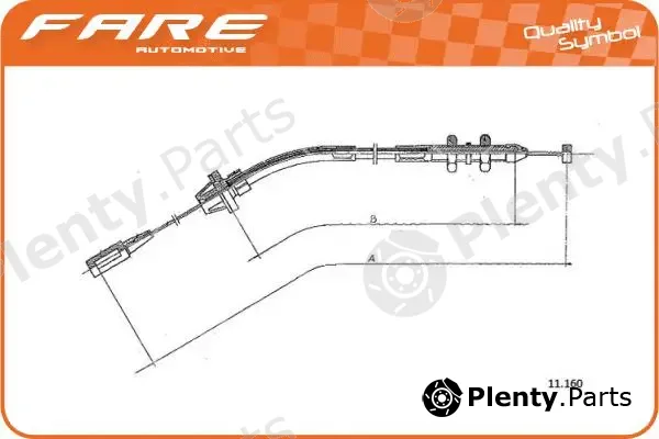 Fare SA 25498 — Accelerator Cable