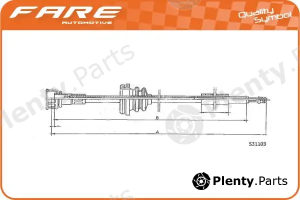 Fare SA 27739 — Speedometer Cable
