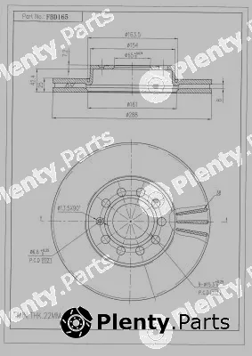 FI.BA FBD165 — Brake Disc