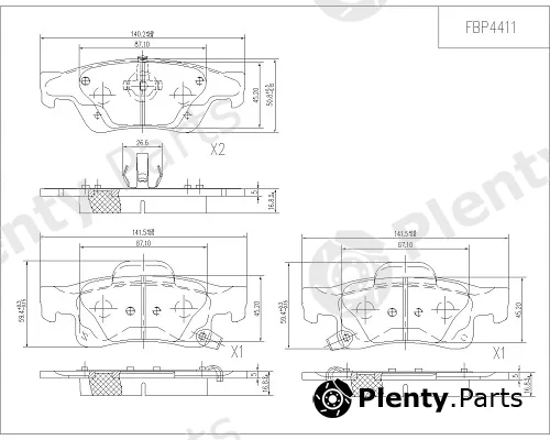 FI.BA FBP4411 — Brake Pad Set, disc brake