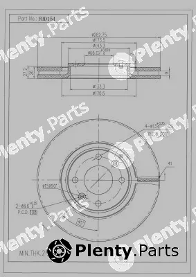 FI.BA FBD154 — Brake Disc
