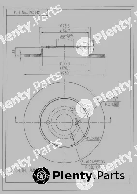 FI.BA FBD147 — Brake Disc