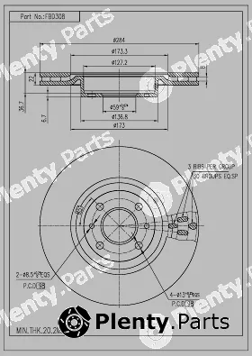 FI.BA FBD308 — Brake Disc