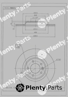 FI.BA FBD474 — Brake Disc