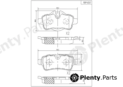 FI.BA FBP4357 — Brake Pad Set, disc brake