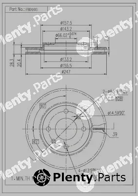 FI.BA FBD103 — Brake Disc
