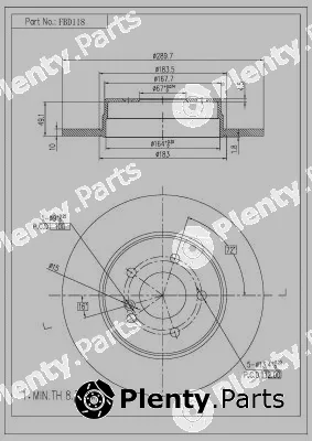 FI.BA FBD118 — Brake Disc