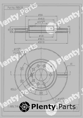 FI.BA FBD538 — Brake Disc