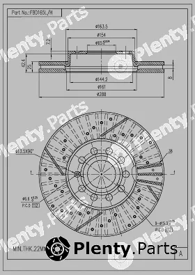 FI.BA FBD165L/H — Brake Disc