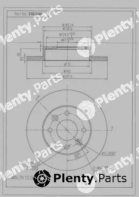 FI.BA FBD100 — Brake Disc