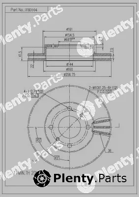 FI.BA FBD104 — Brake Disc
