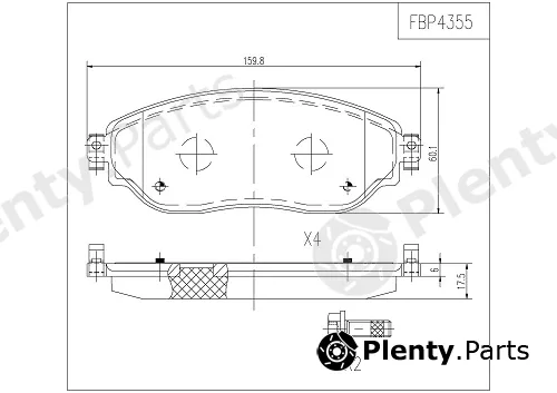 FI.BA FBP4355 — Brake Pad Set, disc brake