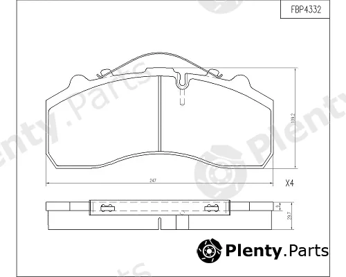 FI.BA FBP4332 — Brake Pad Set, disc brake
