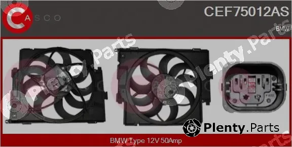 Casco CEF75012AS — Electric Motor, radiator fan