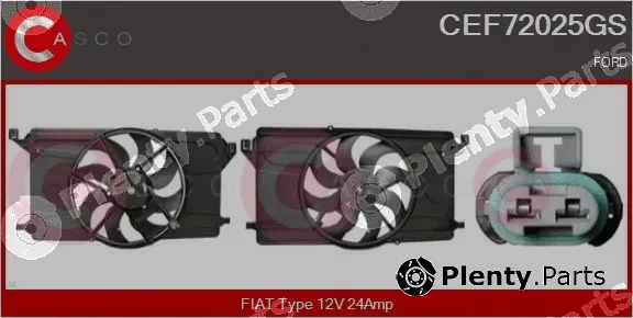 Casco CEF72025GS — Electric Motor, radiator fan