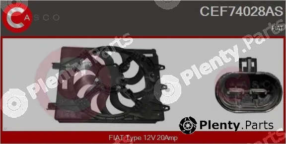 Casco CEF74028AS — Electric Motor, radiator fan