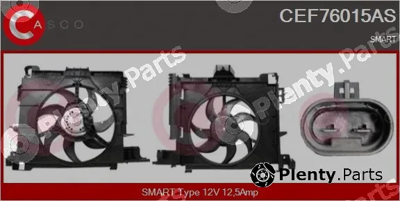 Casco CEF76015AS — Electric Motor, radiator fan