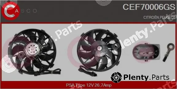 Casco CEF70006GS — Electric Motor, radiator fan