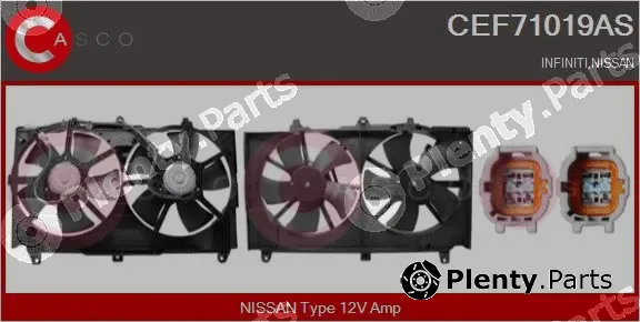 Casco CEF71019AS — Electric Motor, radiator fan