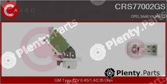 Casco CRS77002GS — Resistor, interior blower