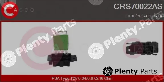 Casco CRS70022AS — Resistor, interior blower