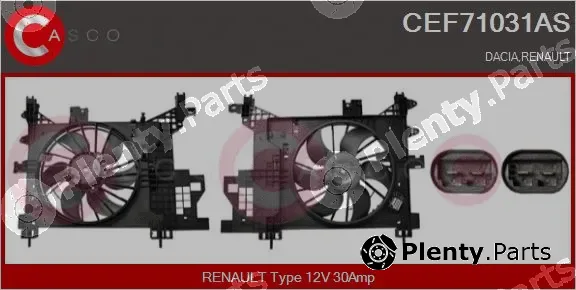 Casco CEF71031AS — Electric Motor, radiator fan
