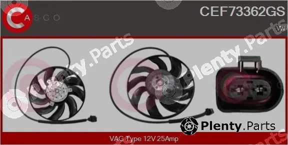 Casco CEF73362GS — Fan, engine cooling