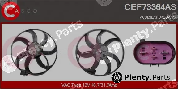 Casco CEF73364AS — Fan, engine cooling