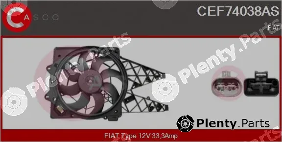 Casco CEF74038AS — Electric Motor, radiator fan