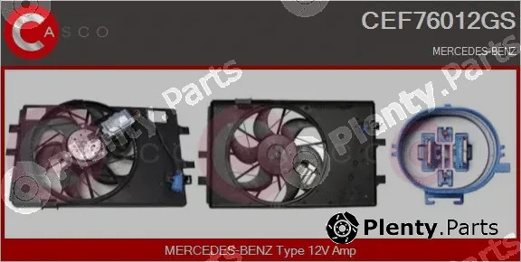 Casco CEF76012GS — Electric Motor, radiator fan