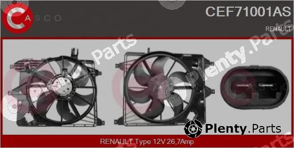 Casco CEF71001AS — Electric Motor, radiator fan