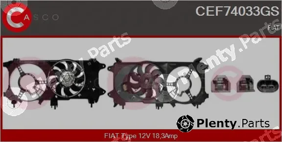 Casco CEF74033GS — Electric Motor, radiator fan