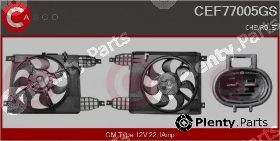 Casco CEF77005GS — Electric Motor, radiator fan